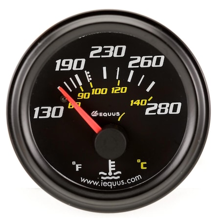 Equus Products 90 Water Temp Gauge - Black E20-6232